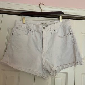 Madewell White Denim Shorts
